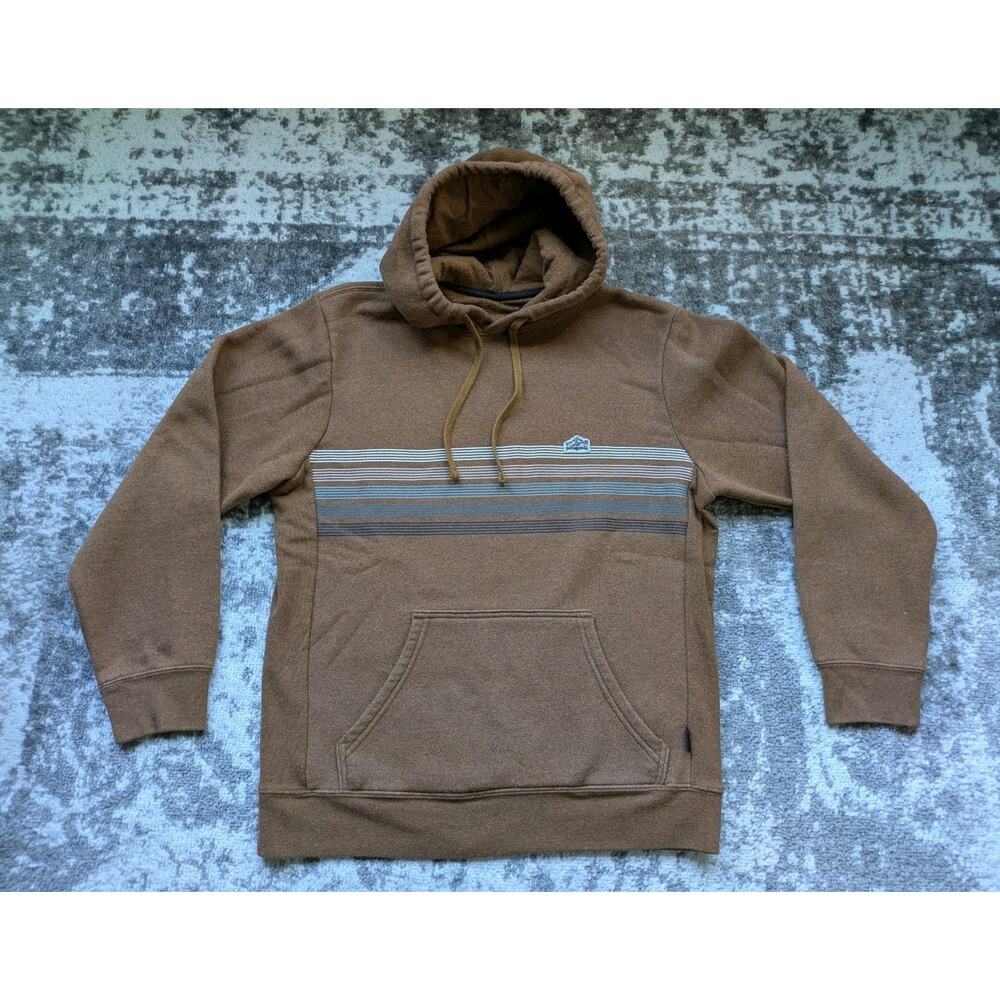 Patagonia Line Logo Ridge Stripe Uprisal Hoodie Cone Brown Mens Small